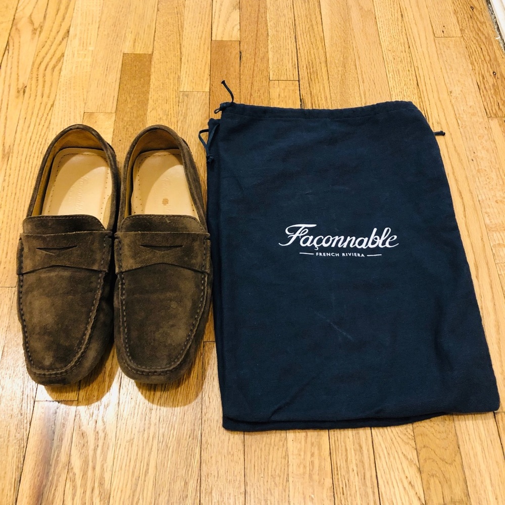 Faconnable suede drivers